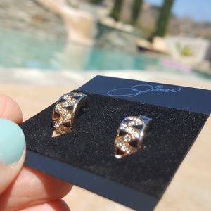 22k White Gold Finished Swarovski Crystal Earrings